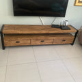 Stained Pine Tv Unit